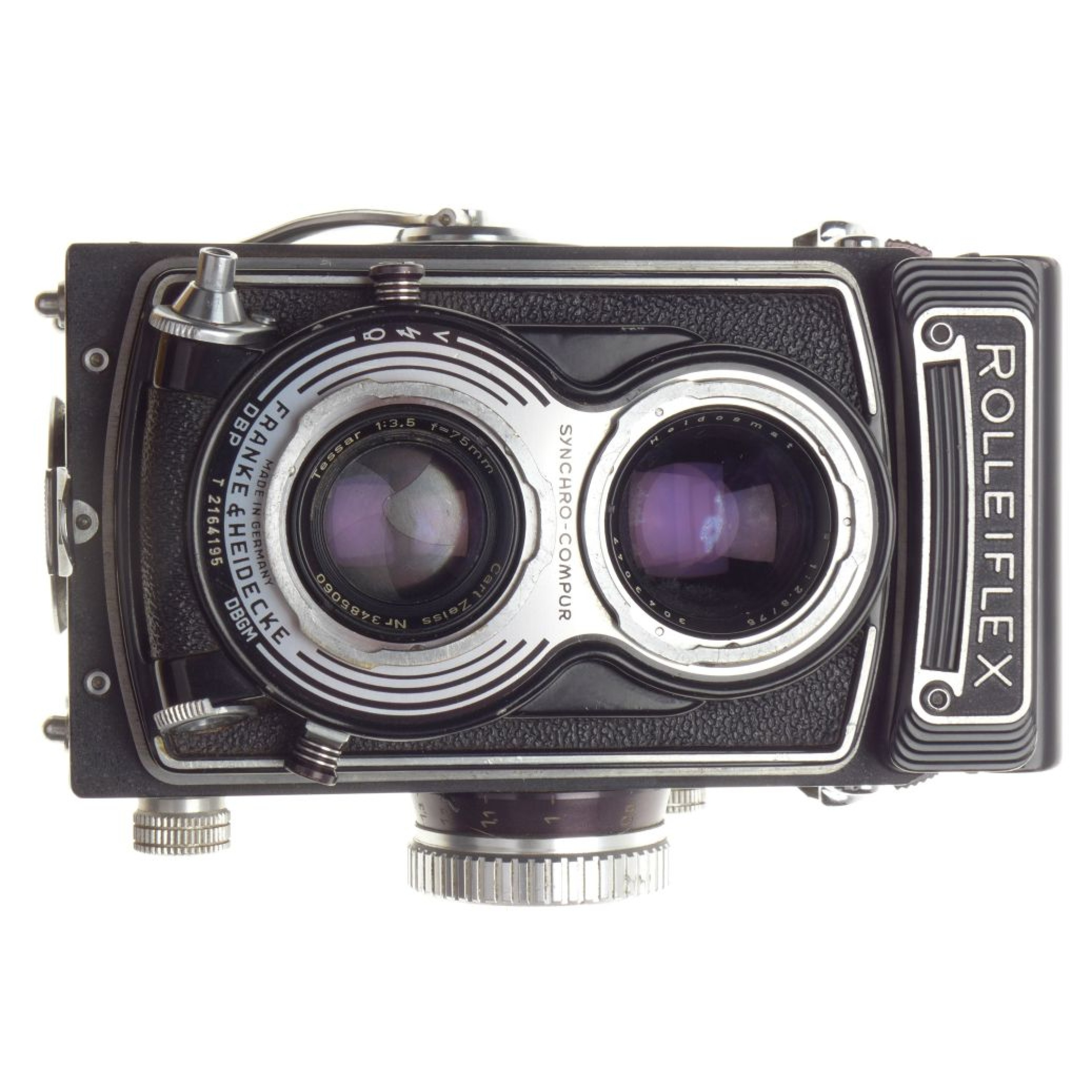 Rolleiflex Model T medium format TLR camera with Zeiss Tessar 1:3.5 fu003d75mm  lens