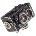 Zeiss Planar TLR 1:3.5 f=75mm Rolleiflex film camera cased f3.5 Metered coated