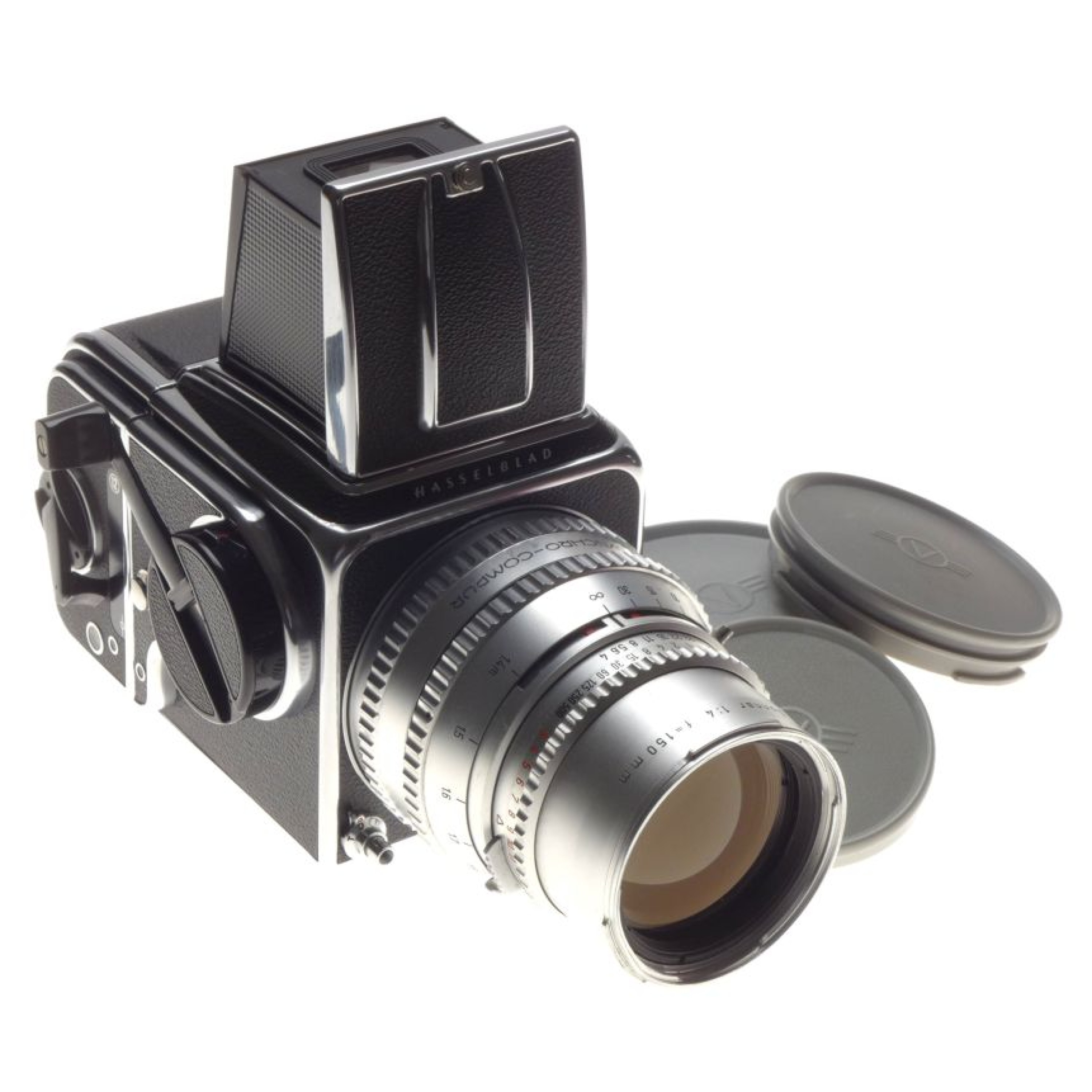 Hasselblad 500 C Chrome Body 6x6 Sonnar Zeiss 1:4 f=150mm Silver lens 4/150  WLF