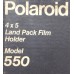 POLAROID MODEL 550 LAND PACK FILM HOLDER 4x5 BOX PAPERS DARK SLIDE COMPLETE NICE