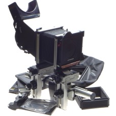 P2 SINAR chrome complete 4x5 camera kit shutter reflex finder polaroid bellows