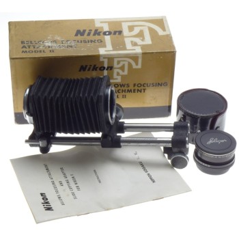 BELLOWS FOCUSING ATTACHMENT MODEL II TO FIT NIKON F AND SLIDE COPY ADAPTER BOXED