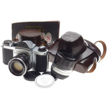 PENTA ASAHIFLEX HII H2 SLR rare film camera 2/55mm 2.8/105 MUSEUM condition kit