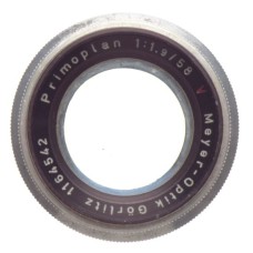 PRIMOPLAN 1:1.9/58mm red V Meyer-Optik Exakta mount chrome fast used lens f=58mm