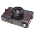 Minolta CLE lizard skin film camera f=40mm M Rokkor 1:2/40 flash kit boxed MINT