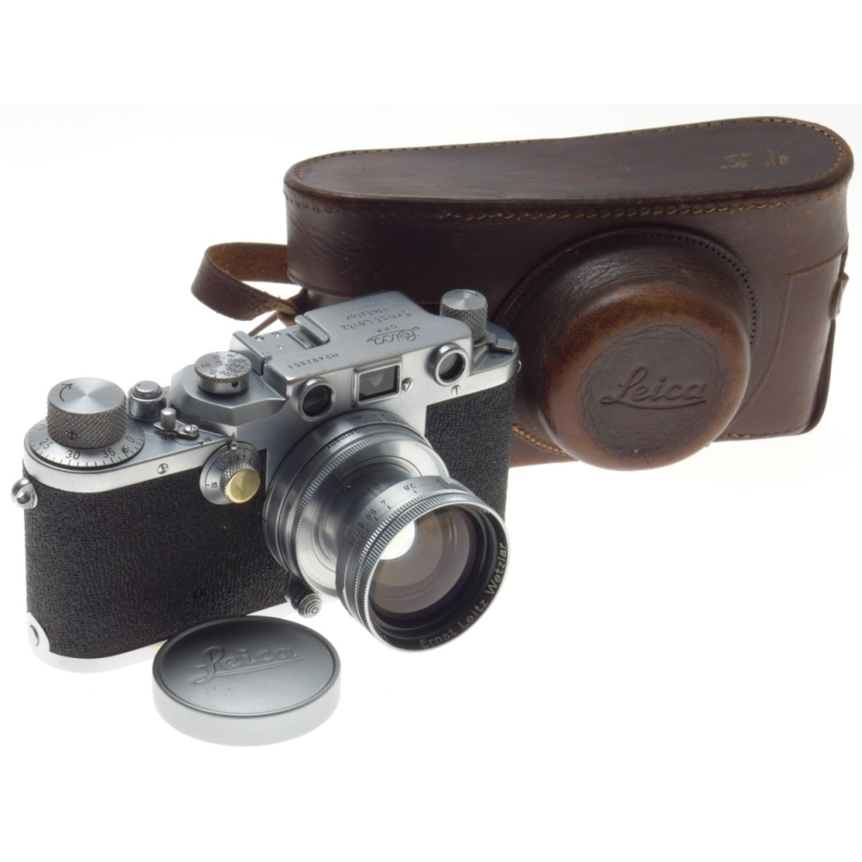 Buy just serviced leica iiic shark skin camera summitar f=5cm 1:2