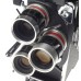 BOLEX H8 reflex 8mm film camera 3 turret Macro lenses 12.5,5.5,36mm Gossen tubex
