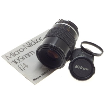 MICRO-NIKKOR 105mm f4 SLR AI-s 35mm FILM AND DIGITAL CAMERA LENS MINT- 1:4/105mm