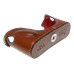 Leicatime Luigi Leica camera tan brown leather half case made in Italy