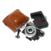 RJ Ompex 1:9 f=25 sub-miniature spy film camera in leather case Kunik Walter
