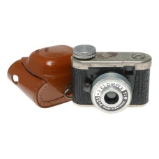 RJ Ompex 1:9 f=25 sub-miniature spy film camera in leather case Kunik Walter