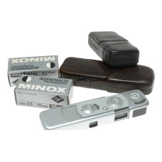 Minox B aluminium case spy sub-miniature film camera leather case Agfapan expired film