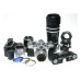 Zeiss Ikon Contarex Bullseye SLR film camera Distagon Sonnar Planar lenses macro bellows in travel case