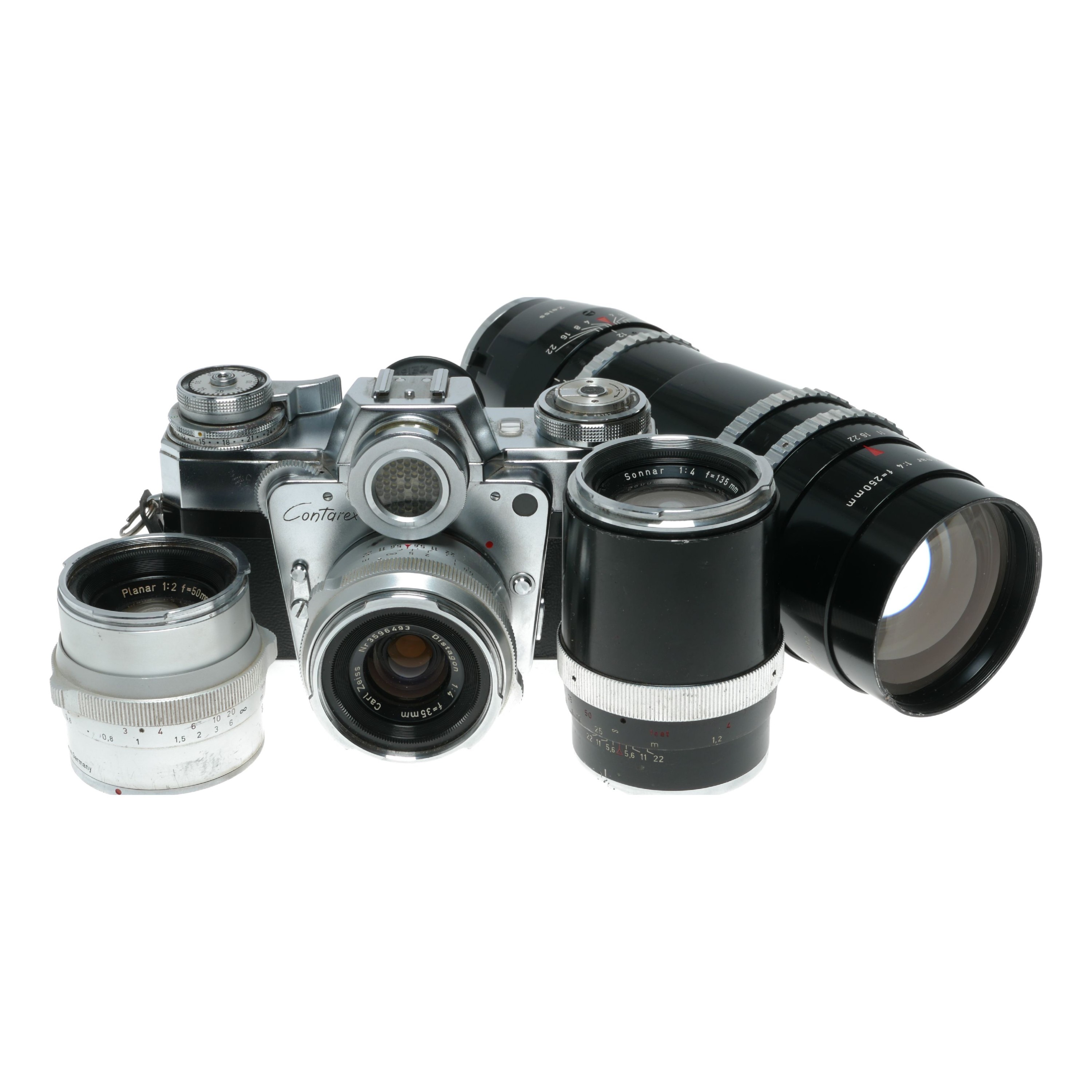 Zeiss Ikon Contarex Bullseye SLR film camera Distagon Sonnar