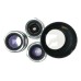 Zeiss Ikon Contarex Bullseye SLR film camera Distagon Sonnar Planar lenses macro bellows in travel case