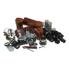 Leica IIIa RF camera Summar f=5cm 1:2 Hektor Elmar black paint M39 lenses accessories