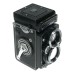 Rolleiflex TLR film camera Zeiss Planar 1:2.8 f=80mm in leather case with strap