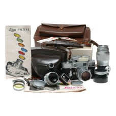 Leica M3 35mm film RF Summicron 2/50 Summaron 2.8/35 Elmarit accessories in box