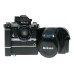 Nikon F2S Photomic SLR film camera Nikkor 1:1.4 50mm MD-2 MB-1 motor flash tele converter