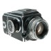 Hasselblad 500C film camera Zeiss Planar 1:2.8 f=80mm lenses filters finders roll film magazine.