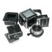 Hasselblad 500C film camera Zeiss Planar 1:2.8 f=80mm lenses filters finders roll film magazine.