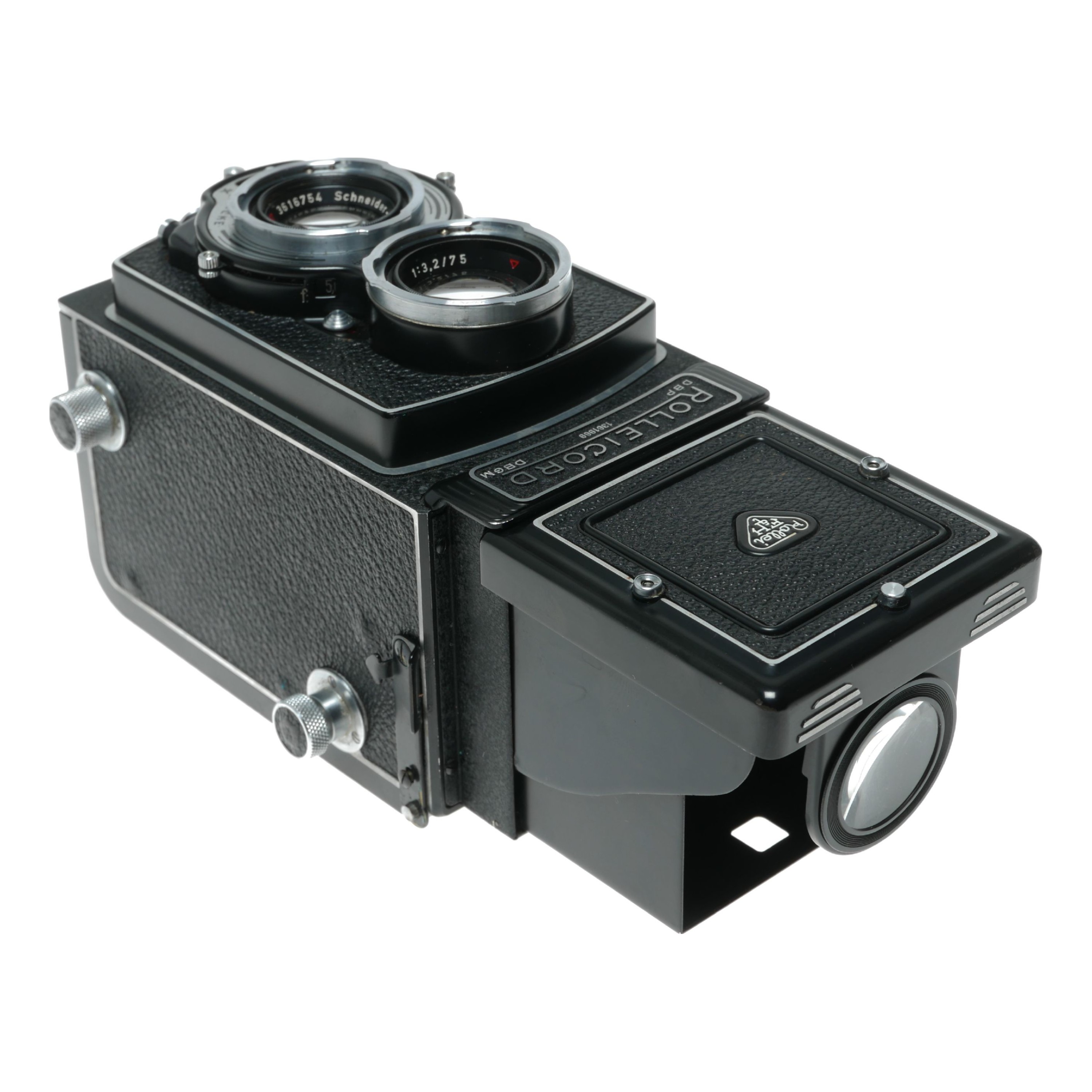 Rolleicord TLR camera Schneider Xenar 3.5/75 twin caps in leather case