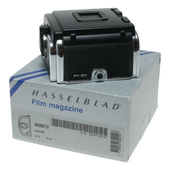 Hasselblad A12 6x6 Chrome camera back A-type 120 roll film magazine in box