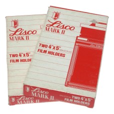 Lisco Mark II 4x5 double sheet film holders in box for large format camera