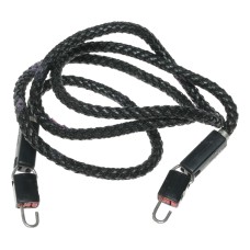 Benser black leather braided cable Leica camera neck shoulder strap with clips