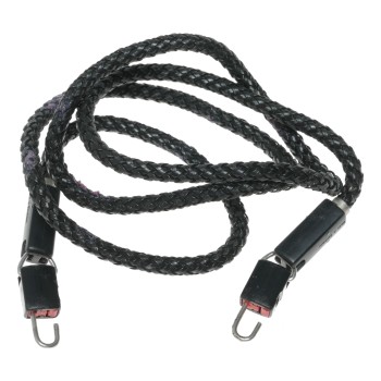 Benser black leather braided cable Leica camera neck shoulder strap with clips