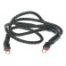 Benser black leather braided cable Leica camera neck shoulder strap with clips