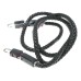 Benser black leather braided cable Leica camera neck shoulder strap with clips