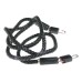 Benser black leather braided cable Leica camera neck shoulder strap with clips