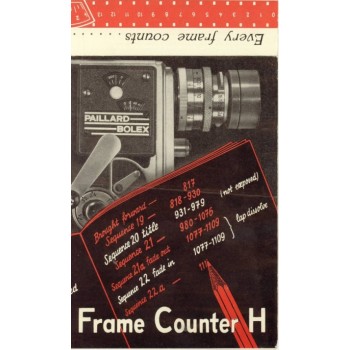 Bolex h16 reflex camera frame counter instructions book