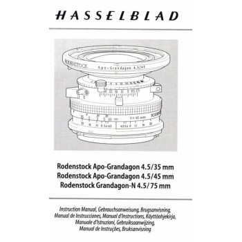 Hasselblad rodenstock apo-grandagon lenses instructions