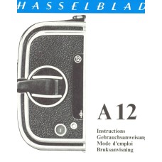 Hasselblad a12 back explained user instruction manual