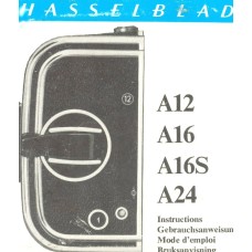Hasselblad a12 and a16 a16s a24 back user instruction manual