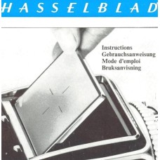 Hasselblad vintage screen back user instruction manual