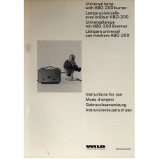 Wild universal lamp hbo-200 burner instructions only