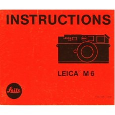 Leica m6 camera instruction user manual leitz book