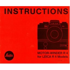 Leitz instructions motor-winder r4 camera user manual