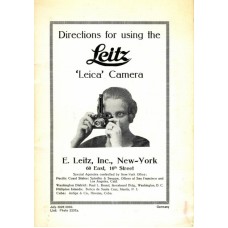 Directions for using the leitz leica camera 1928 rare