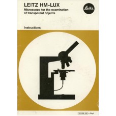 Leitz hm-lux microscope insctructions for use only