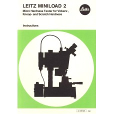 Leitz miniload 2 micro hardness tester vickers manual