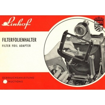 Linhof camera filter foil adapter instructions manual