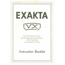 Exakta vx 35mm miniature camera instruction booklet