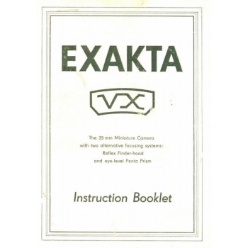 Exakta vx 35mm miniature camera instruction booklet