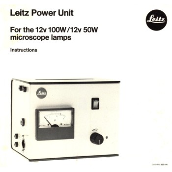 Leitz power unit 12v100 50w microscope lamps manual