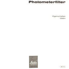 Leitz photometerfilter eigenschaften daten instructions