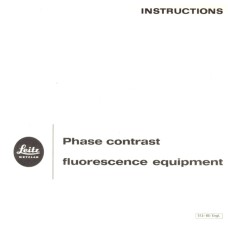 Leitz phase contrast fluorescence equipment instruction